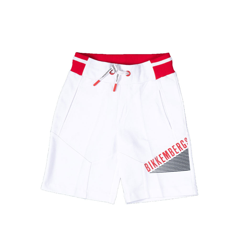 
  Bermuda della Linea Abbigliamento Bambino Bikkembergs in felpa con taschine laterali
  e lacce...