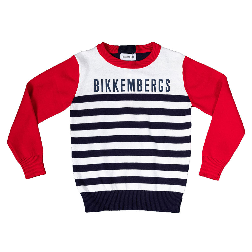 
  Maglia in cotone dellalinea abbigliamento bambino Bikkembergs, paricollo, con lavorazione
  a ...