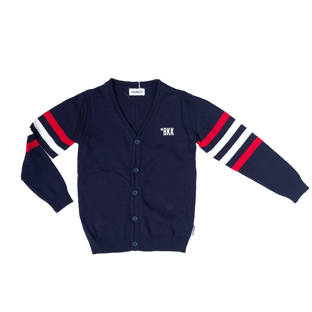 
  Cardigan chiuso con bottoni sul davanti, della linea abbigliamento bambino Bikkembergs,
  con ...