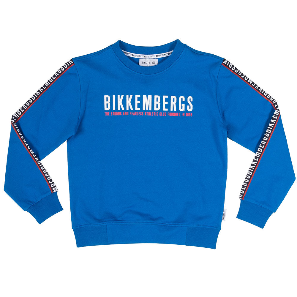 
Felpa della Linea Abbigliamento Bambino Bikkembergs, con applicazionii in tessuto sulle maniche ...