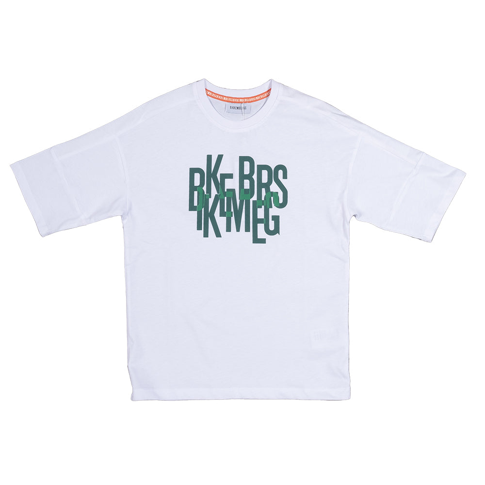 T-shirt della Linea Abbigliamento Bambino Bikkembergs, con stampa sul davanti in contrasto di col...