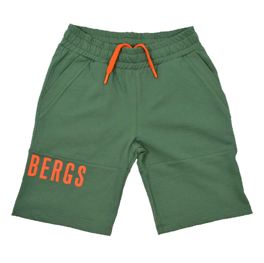 Bermuda sportivo della Linea Abbigliamento Bambino Bikkembergs, con logo fluo stampato su un lato...