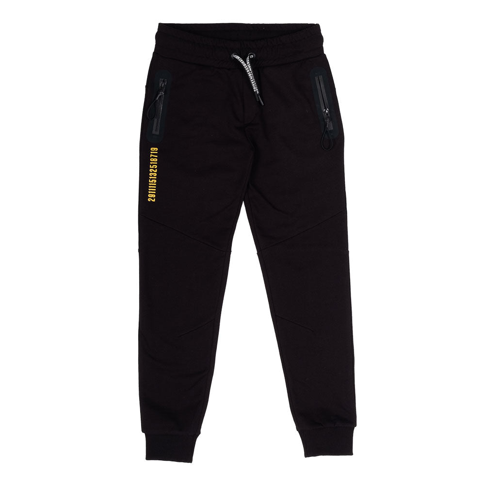 Pantalone tuta della linea abbigliamento bambino Bikkembergs, con logo sui lati e taschine chiuse...