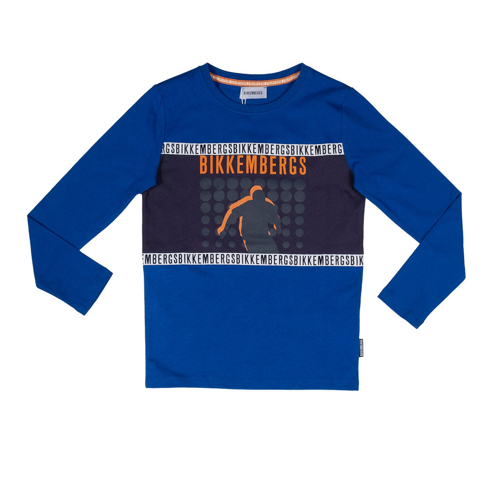 

T-shirt della Linea Abbigliamento Bambino Bikkembergs, a manica lunga con logo stampato sul dav...