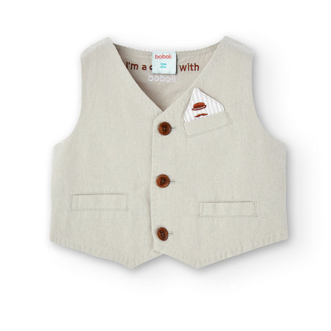 Gilet lino combinato per bimbo