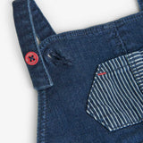 Vestito bretelline jeans elasticizzato per neonati