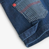 Vestito bretelline jeans elasticizzato per neonati