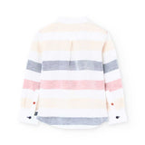 Camicia lino a righe per ragazzo