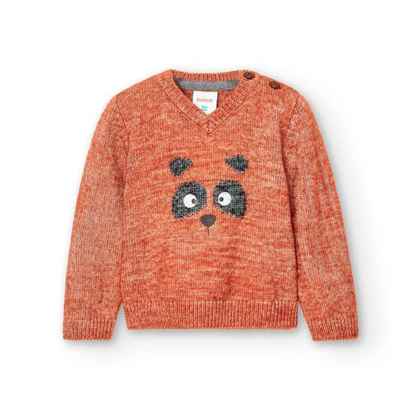 
Maglione della Linea Abbigliamento Bambino Boboli, con scollo a V e disegno sul davanti e sui go...