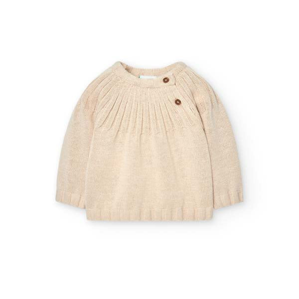 Maglione della Linea Abbigliamento Bambino Boboli, con collo rotondo e bottoncini su un lato.
Com...