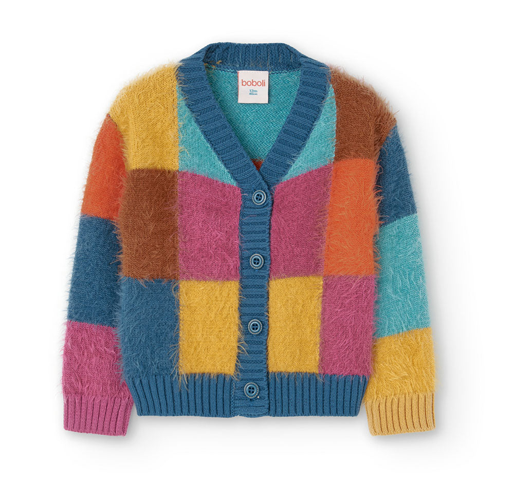 Cardigan della Linea Abbigliamento Bambina Boboli, in maglia morbidissima con colori vivaci e mod...