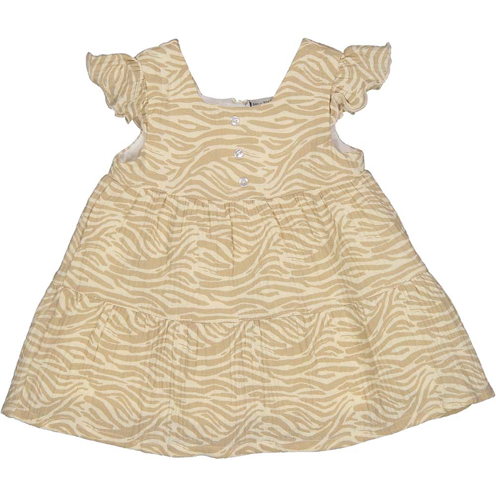 
Abitino della Linea Abbigliamento Bambina Birba in tessuto crepe con ampia gonna, riccetti sulle...