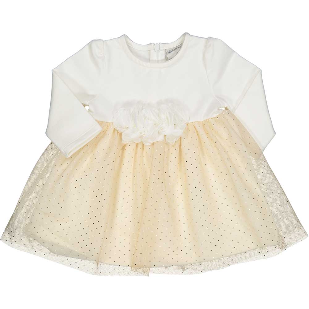 Abitino della Linea Abbigliamento Bambina Birba, con gonna in tulle, parte superiore in felpina c...