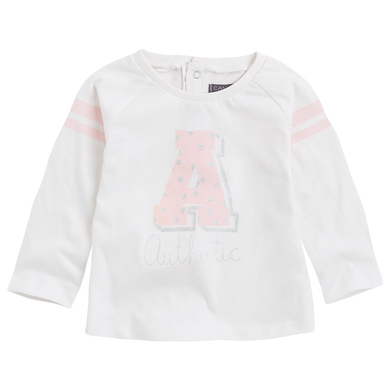 
  T-shirt a manica lunga dellal inea Abbigliamento Bambina Canada House con stampa
  sul daavnti...