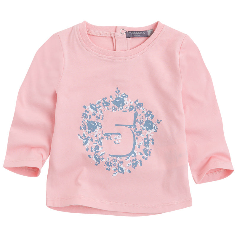 
  T-shirt a manica lunga dellal inea Abbigliamento Bambina Canada House con stampa
  sul daavnti...