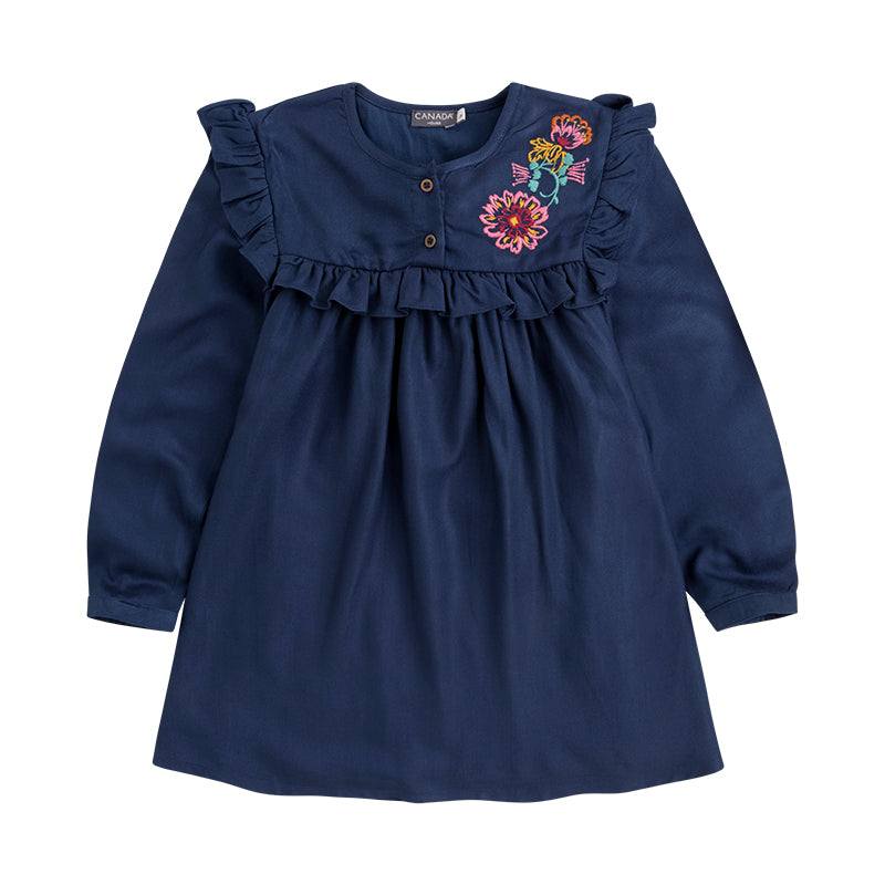 
  Vestito della linea Abbigliamento Bambina Canada House con ricami su un lato e applicazione
  ...