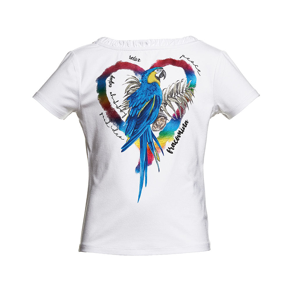 
T-shirt con laccetto sullo scollo della Linea Abbigliamento bambina Fracomina , con stampa color...