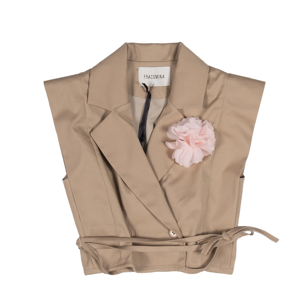 
Gilet smanicato della Linea Abbigliamento Bambina Fracomina, in tessuto elegnte con laccetto in ...