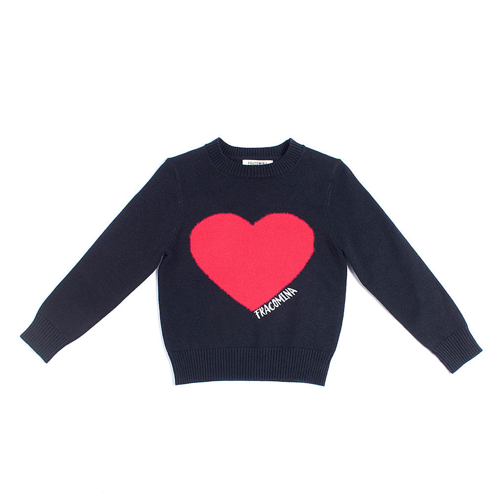 
  Maglioncino della linea Abbigliamento bambina Fracomina Mini, con grande cuore sul
  davanti i...