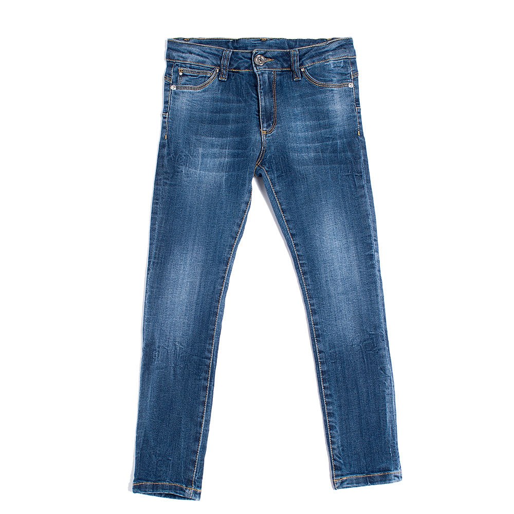 
  Pantalone denim della linea abbigliamento bambina Fracomina, modello regolare con
  misura reg...