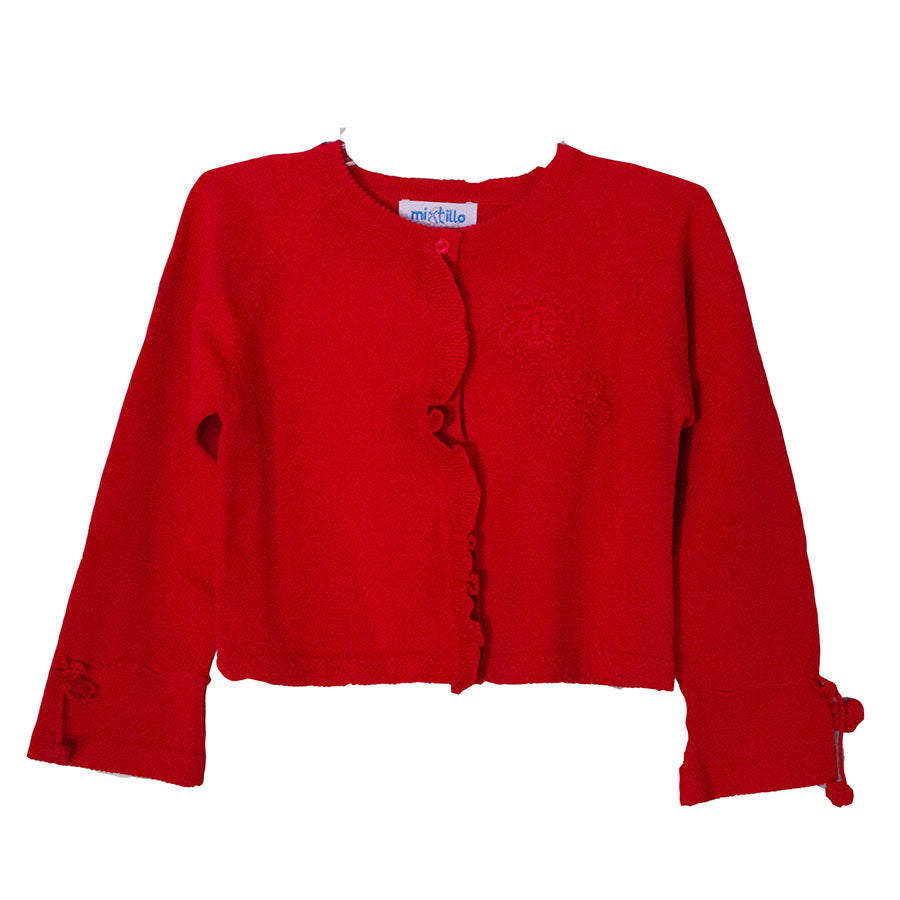 
  Cardigan in tricot della linea abbigliamento bambina Mirtillo, in tricot. Tinta
  unita, con r...