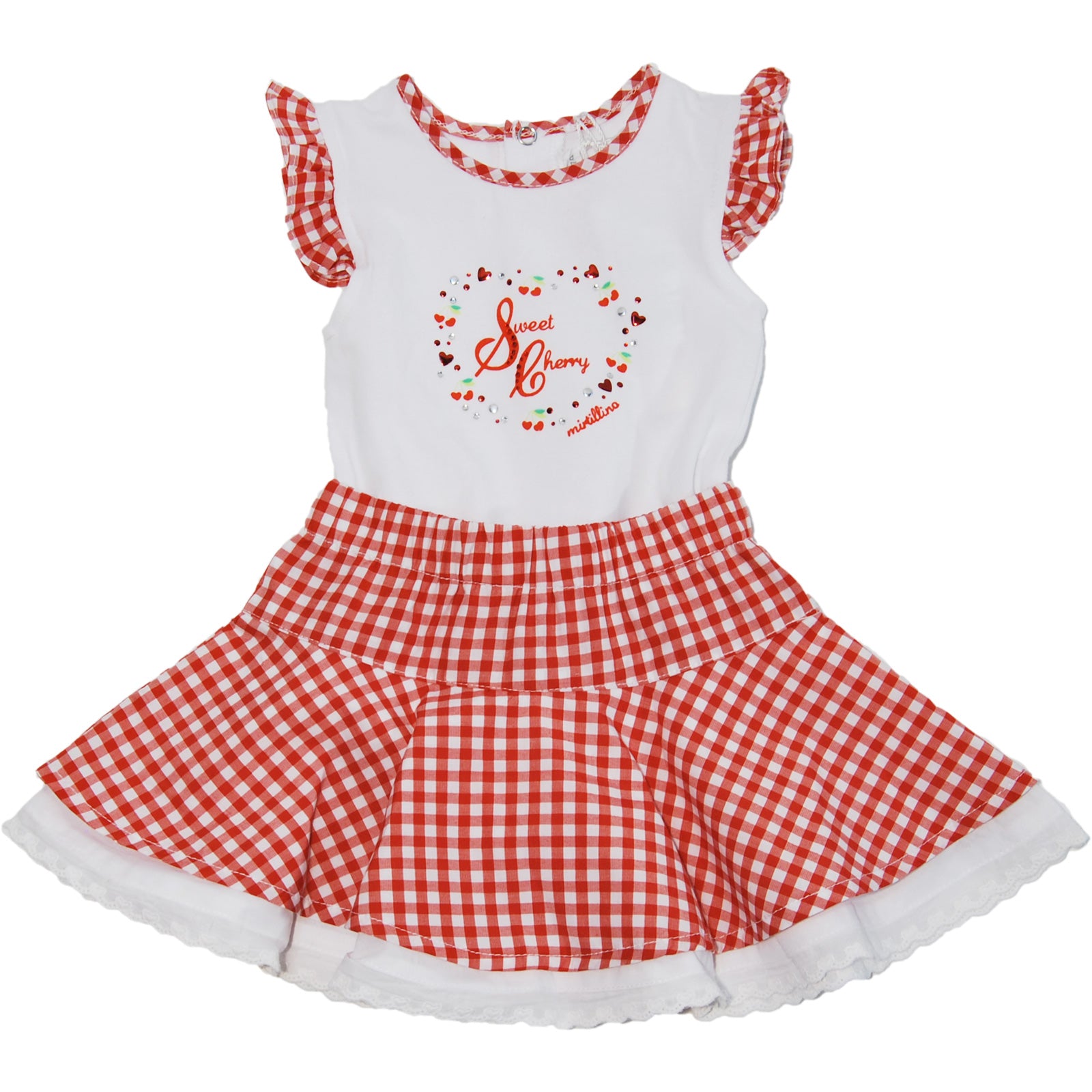 
  Completo 2 pezzi della linea abbigliamento bambina Mirtillo. Body in jersey di cotone
  elegan...