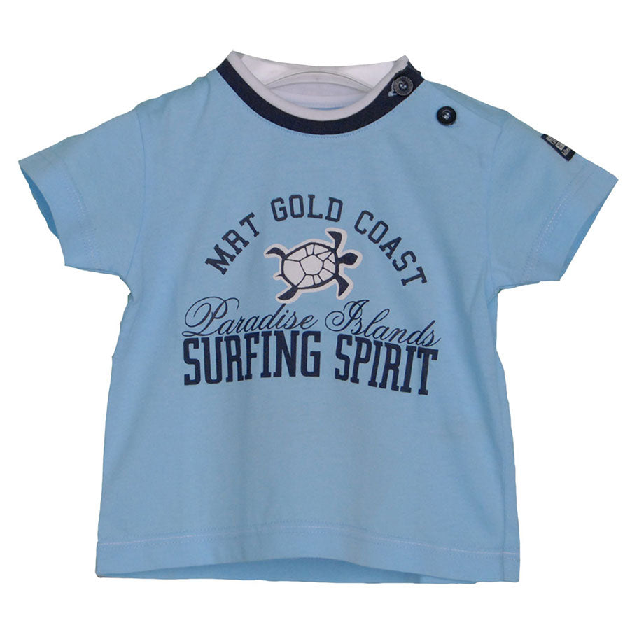 
  T-shirt della linea abbigliamento bambino Mirtillo. Tinta unita con stampa in contrasto
  sul ...