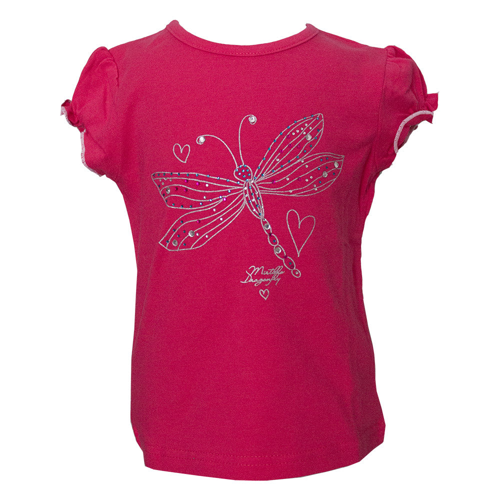 
  T-shirt della linea abbigliamento bambina Mirtillo, a tinta unita con stampa colorata,
  impre...