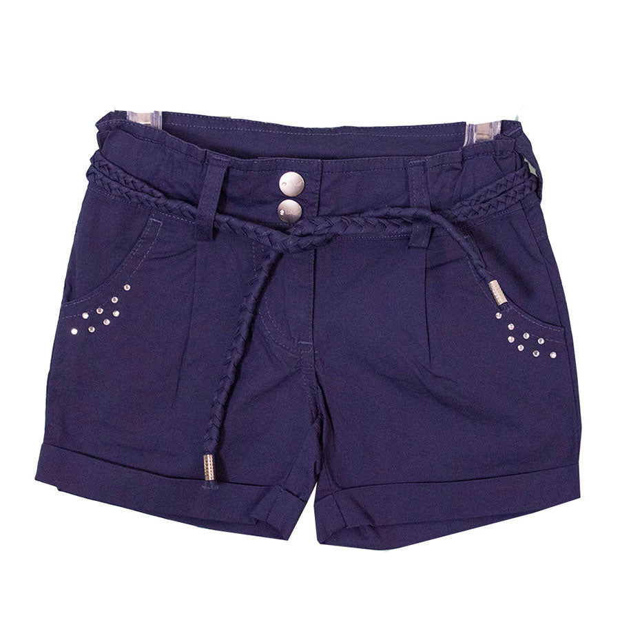 
  Shorts della linea abbigliamento bambina Mirtillo in polpeline. Tinta unita con
  strass sul t...