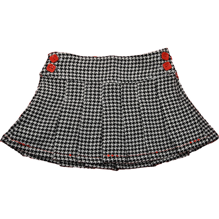 
  Gonna in pied de poule dellla linea abbigliamento bambina Mirtillo, con abbottonatura sui fian...