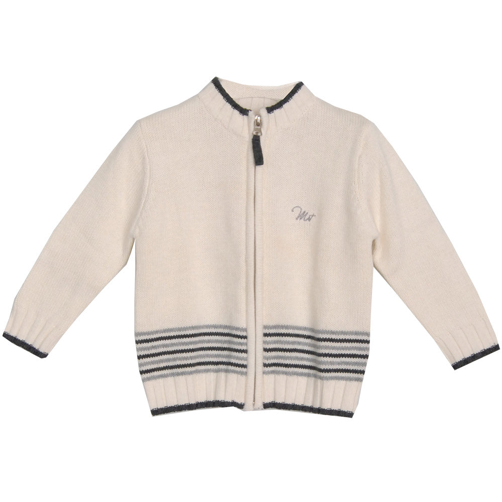 
  Cardigan della linea abbigliamento bambino Mirtillo. Chiusura con cerniera. Tinta
  unita con ...