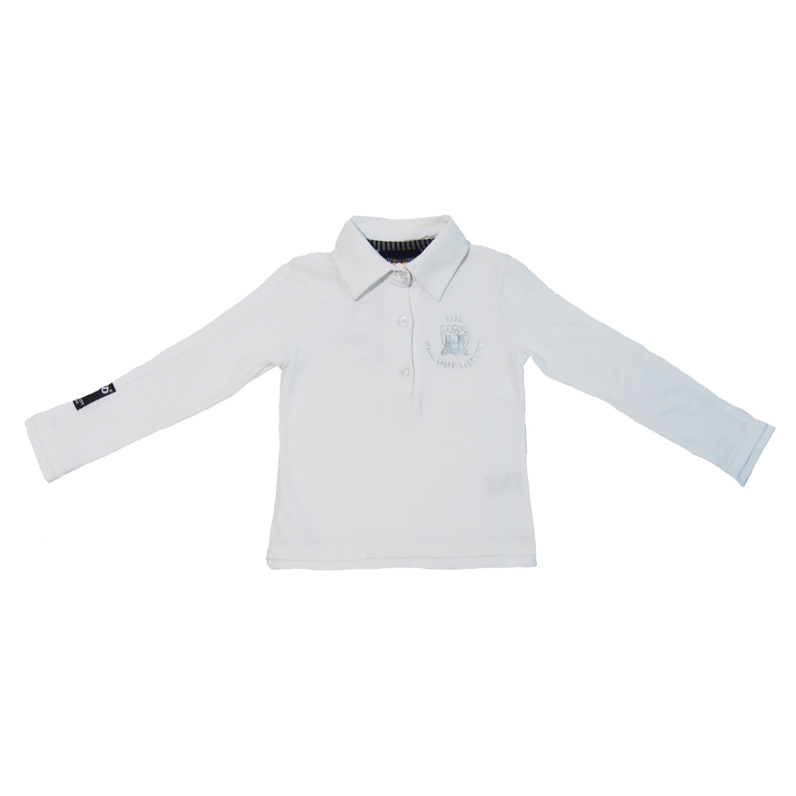 
  Polo in cotone elasticizzato dellla linea abbigliamento bambino Mirtillo con stampa sul davant...