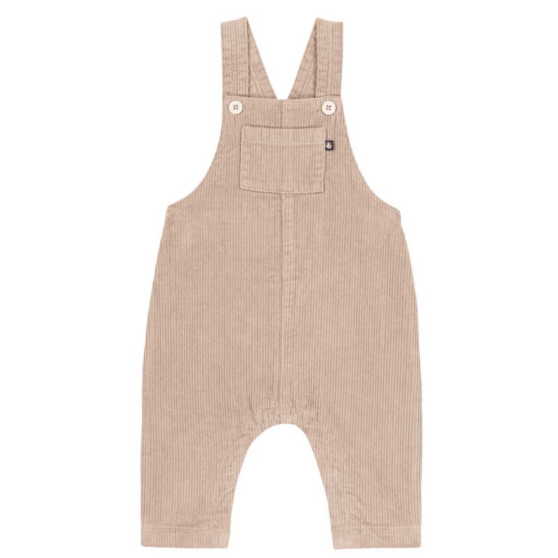 Salopette della Linea Abbigliamento Bambino Petit Bateau in velluto a coste, comodo e di tendenza...