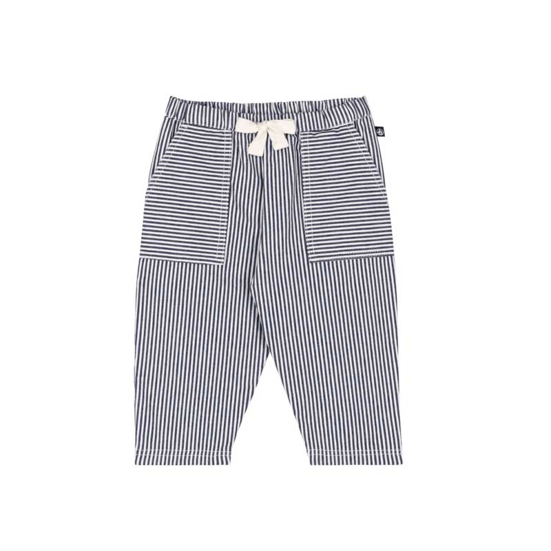 
Pantaloni della Linea Abbigliamento Bambino Petit Bateau in tela di cotone a righe per un look e...