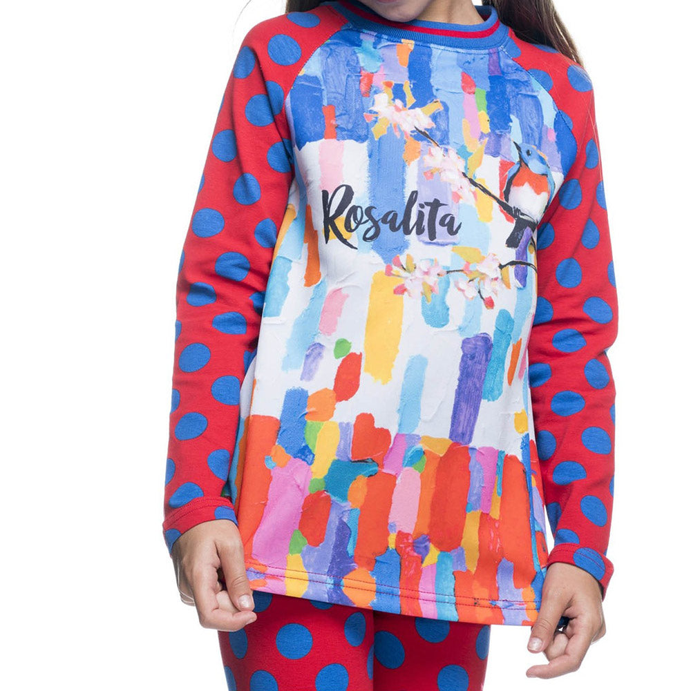 
  Vestito della linea abbigliamento bambina Rosalita Senoritas in morbido tessuto.
  Fantasia mu...