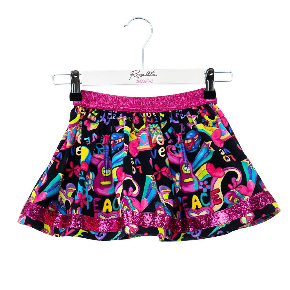 Gonna ampia della linea abbigliamento bambina Rosalita Senoritas, con elastico glitetr in vita e ...