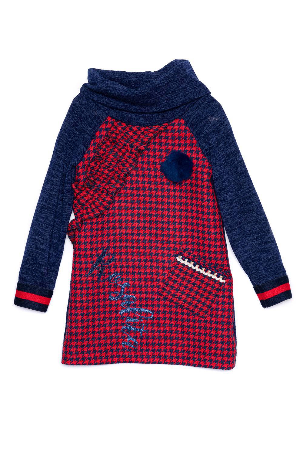 
  Abito a maniche lunghe della Linea Abbigliamento Bambina Rosalita Senoritas in maglia
  blu co...