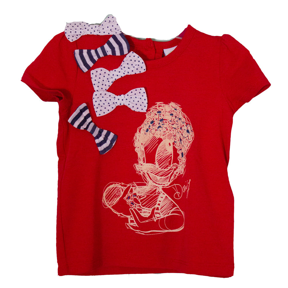 
  T-shirt della linea abbigliamento bambina Silvian Heach Kids; a tinta unita con
  stampa e fio...