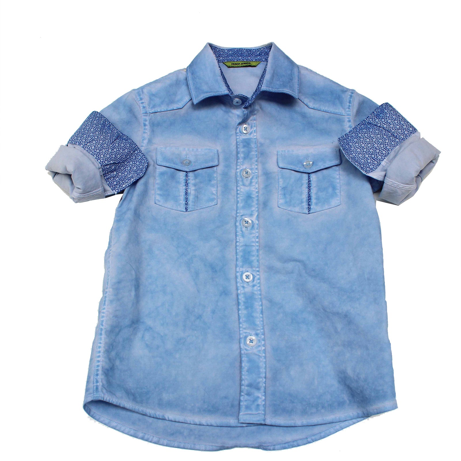 
  Camicia della linea abbigliamento bambino Silvian Heach manica lunga effetto consumato e collo...