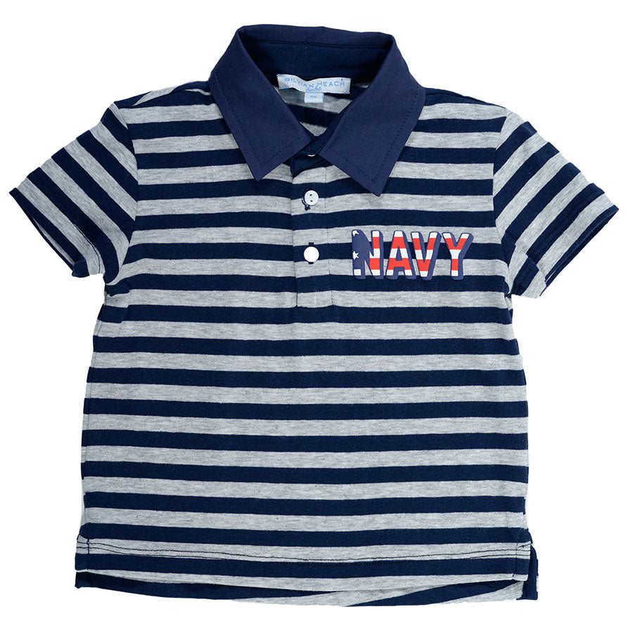 
  Polo a righe manica corta della linea abbigliamento bambino Silvian Heach. 



  Composizione:...