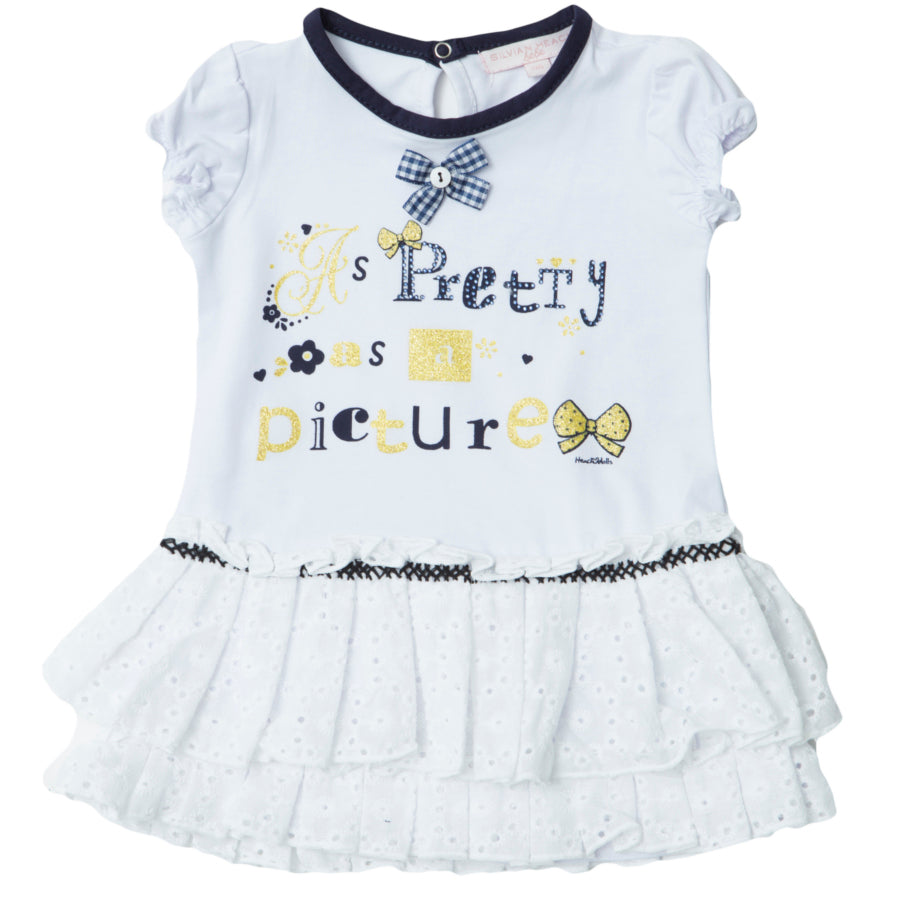 
  Abitino della linea abbigliamento bambina Silvian Heach Kids; modello manica a sbuffo,
  gonne...