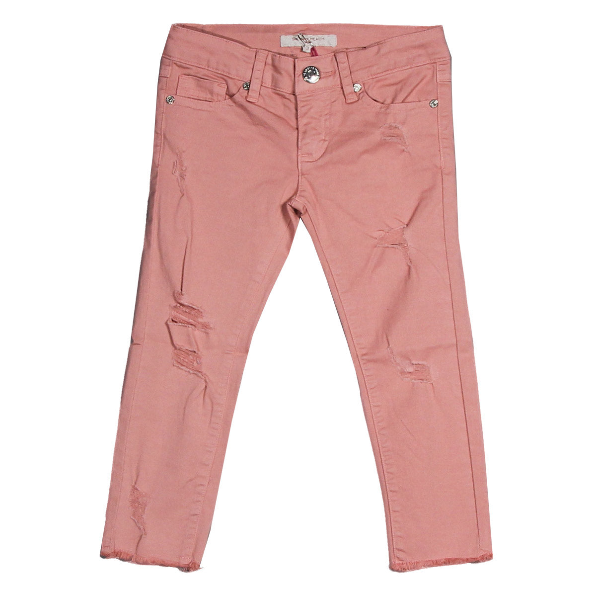 Pantalone della linea abbigliamento bambina Silvian Heach Kids corti alla caviglie.
Sfilacciati s...