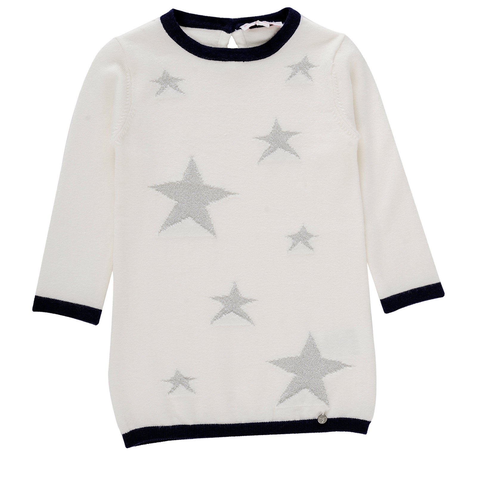 
  Vestitino della linea abbigliamento bambina Silvian Heach Kids, in maglia, con fantasia
  a st...