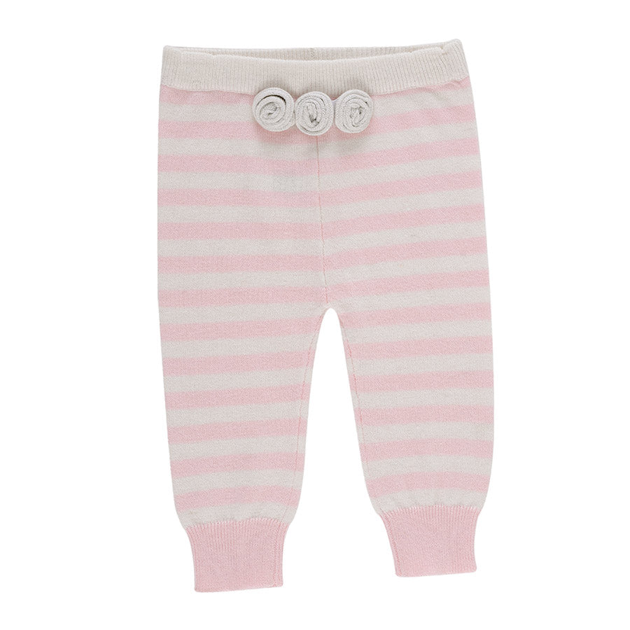 
  Pantalone in maglia della linea abbigliamento bambina Silvian Heach Kids, fantasia
  a righe e...