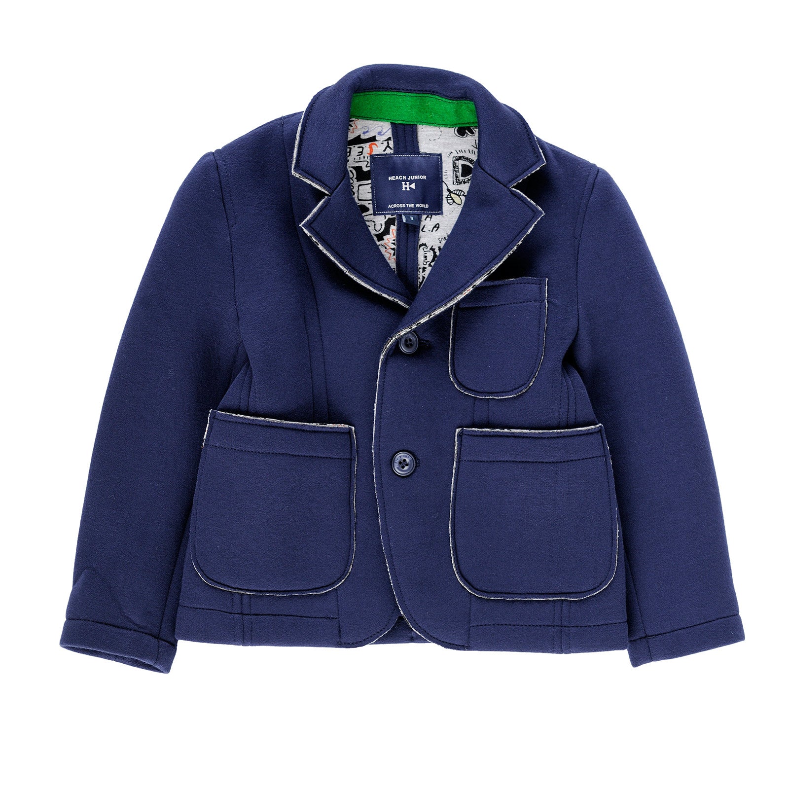 
  Giacca della linea abbigliamento bambino Silvian Heach Kids sportiva in tessuto
  tipo muta; a...