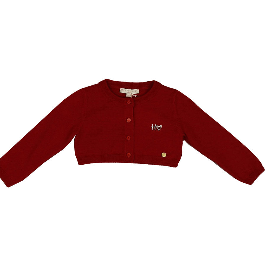 Cardigan della linea abbigliamento bambina Silvian Heach Kids, chiusura con bottoncini e piccola ...