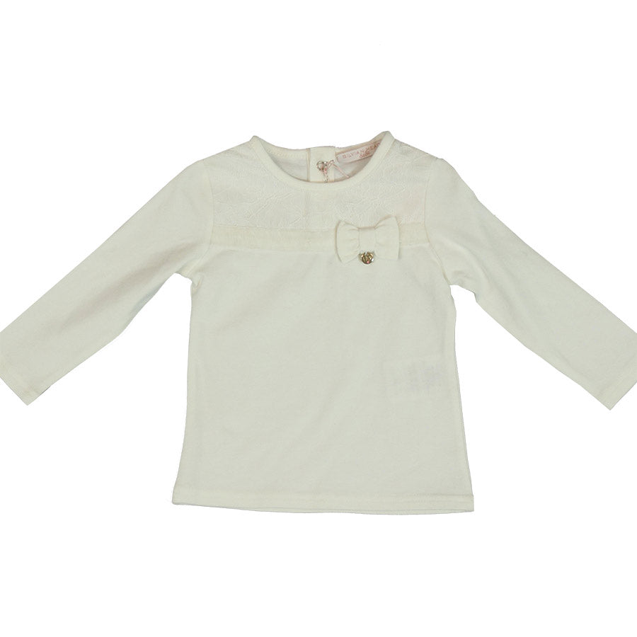 Maglietta elegante della linea abbigliamento bambina Silvian Heach Kids, con applicazione di pizz...