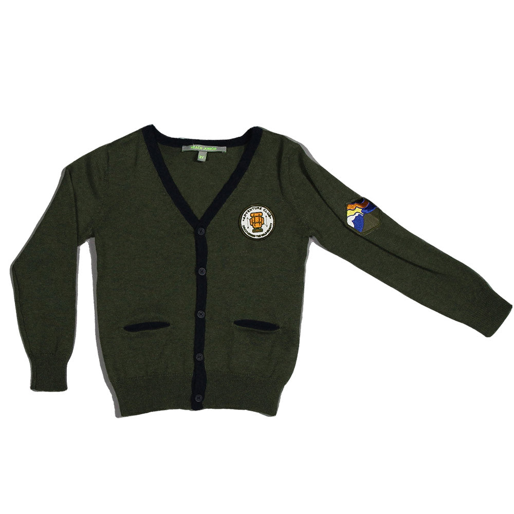 
  Cardigan della linea abbigliamento bambino Silvian Heach Kids, a tinta unita con
  le finiture...