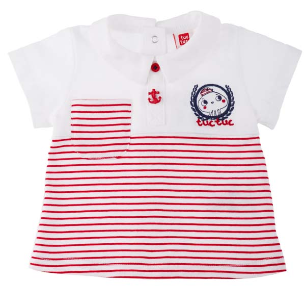 
  Polo della linea abbigliamento bambino Tuc Tuc con taschino sul davanti e stampe. 



  Compos...