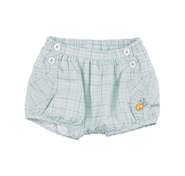 
  Shorts della linea abbigliamento bambino Tuc Tuc. Fantasia a quadri; taschine sui
  lati. Cint...